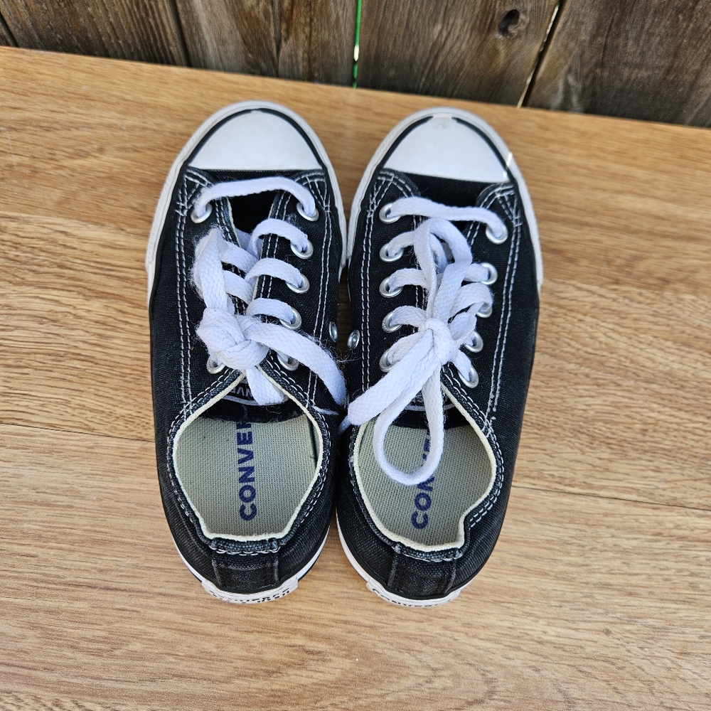 Converse All Star Black and White Canvas Sneakers Unisex Size 11.5 - Picture 10 of 16